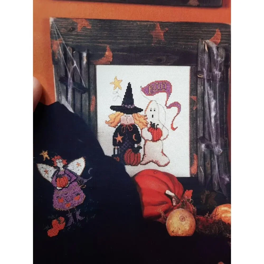 Imaginating Cross Stitch Pattern Leaflet Bewitched Halloween 4 Patterns